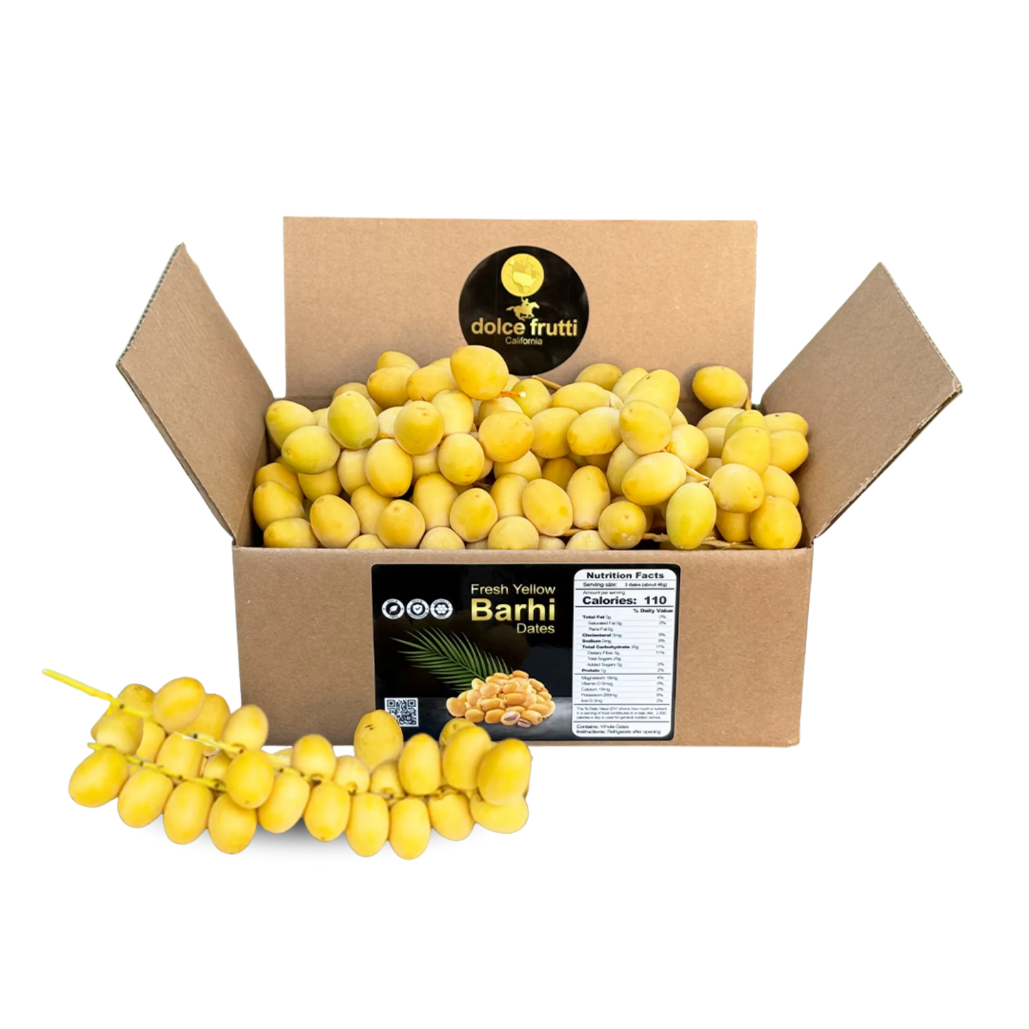 Yellow Barhi Dates (Khalal) 3Lbs