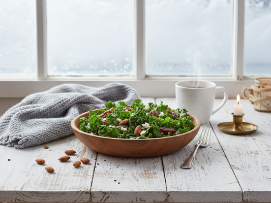 Winter Kale Salad with Dates and Almonds