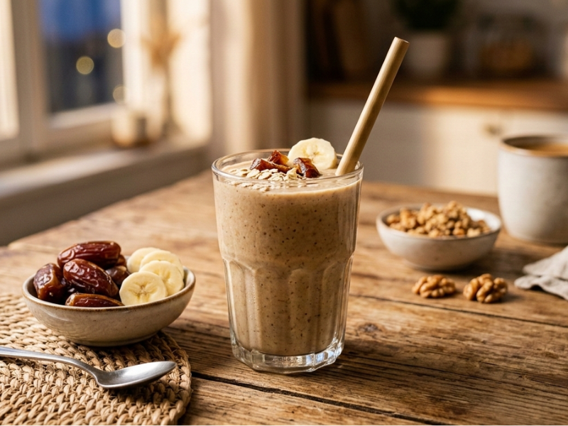 Date and Banana Smoothie for a Naturally Energizing Suhoor