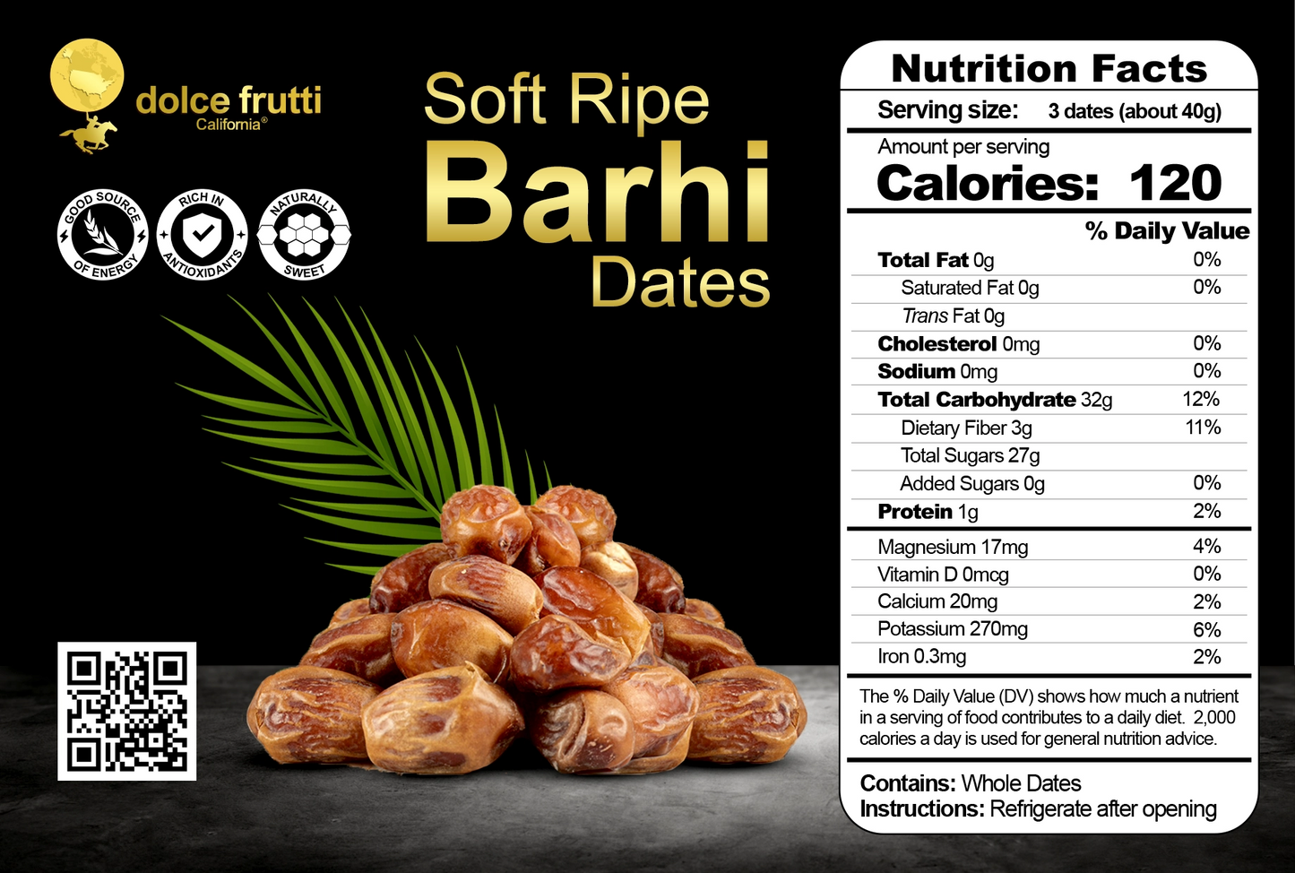 Soft Ripe Barhi Dates
