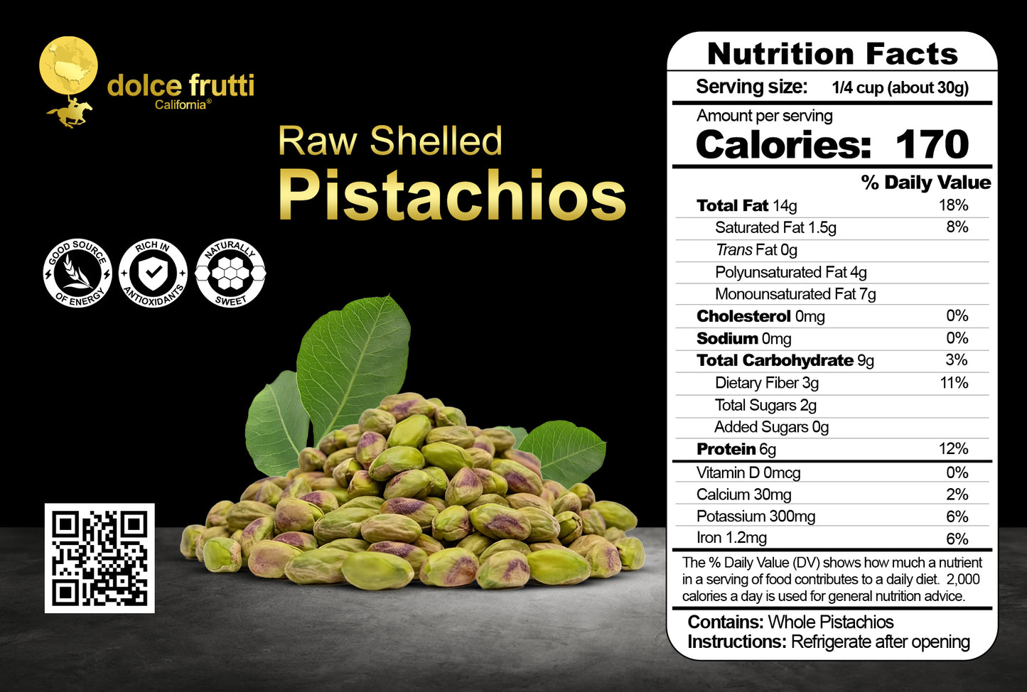 Raw Shelled Pistachios