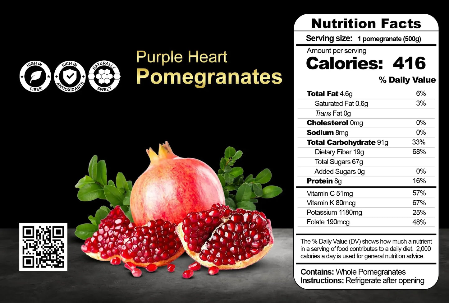 Purple Heart Pomegranate nutrition